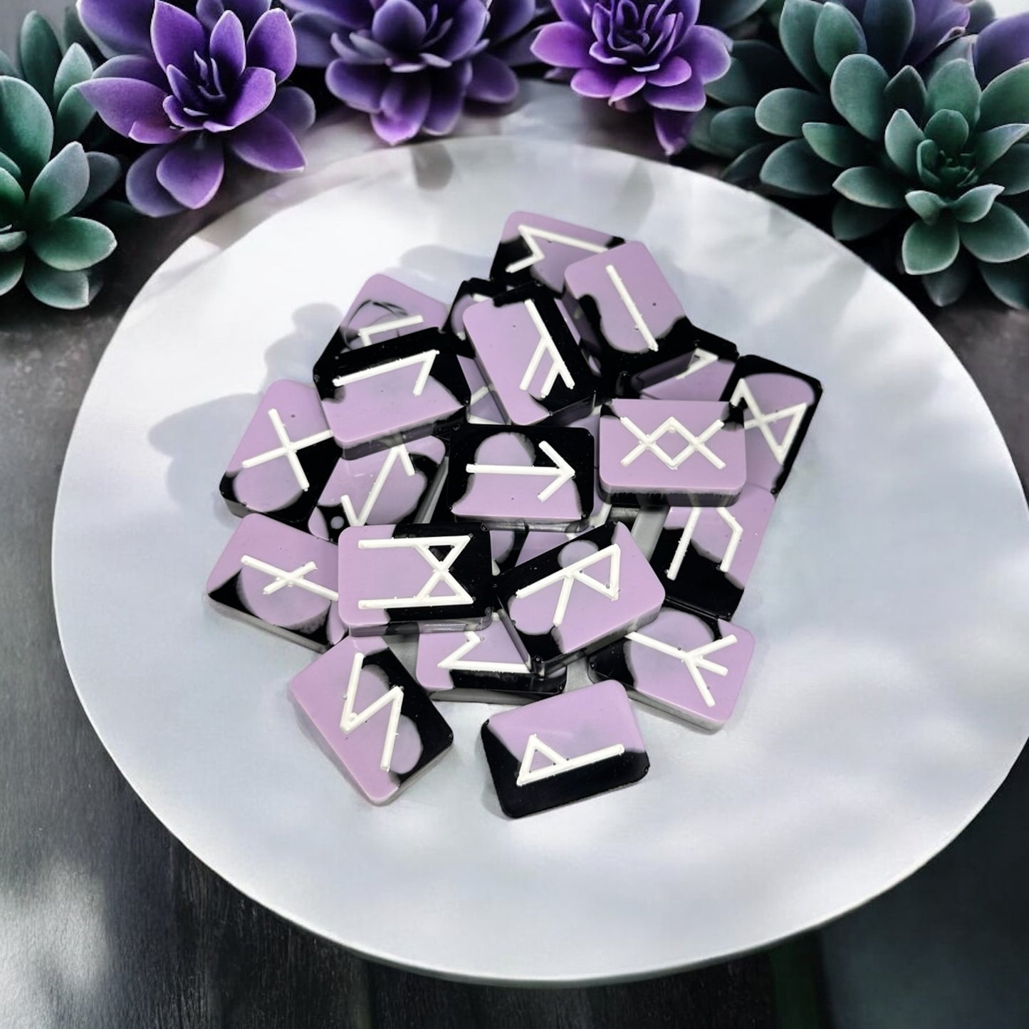 Black and Purple Runes