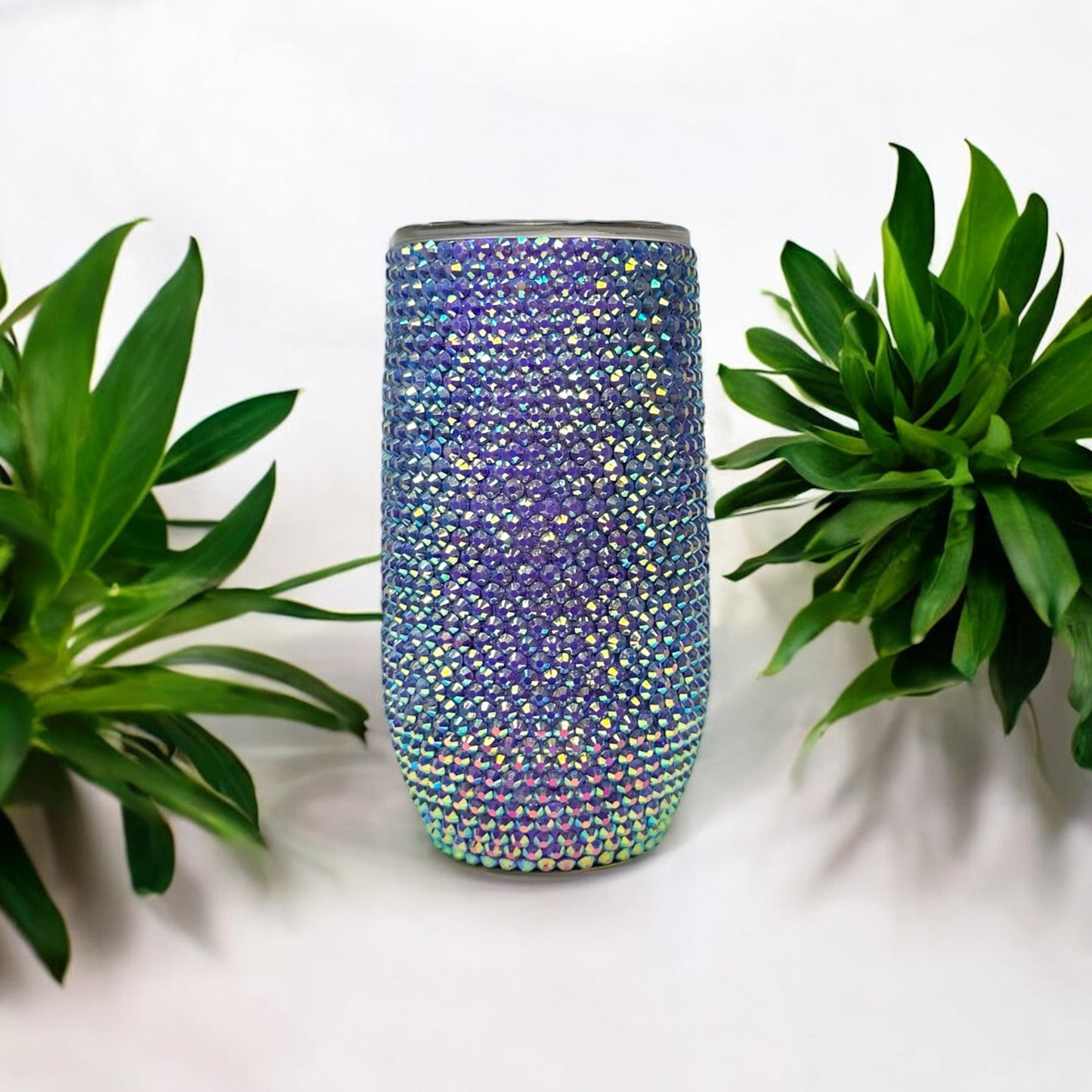 Teal and Purple Bedazzled Tumblers
