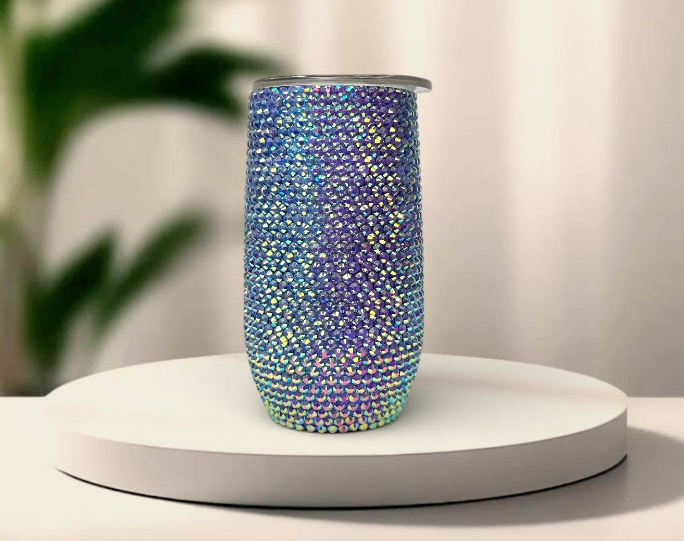 Teal and Purple Bedazzled Tumblers
